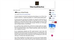 Desktop Screenshot of geekblog.oneandoneis2.org